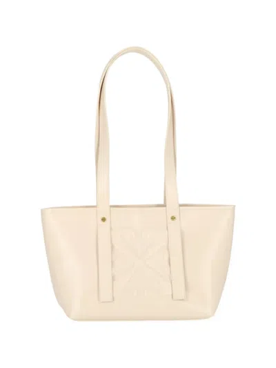 Off-white Arrows Quilted Leather Tote Bag In Pattern