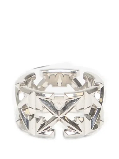 Off-white Arrows Ring In Metallic