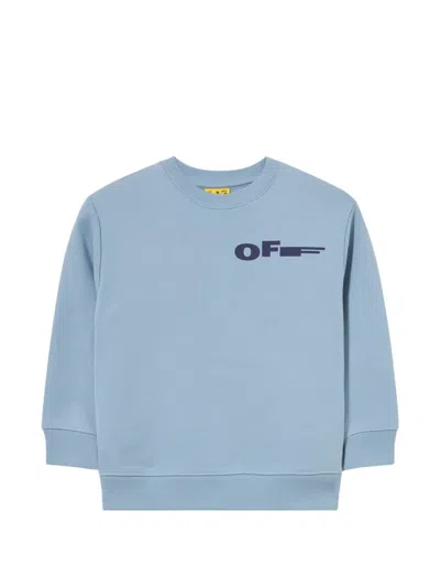 Off-white Kids' 애로우 스웨트셔츠 In Blue