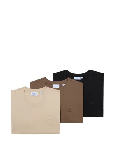 Off-white Arrows Undershirts 3-pack In Black