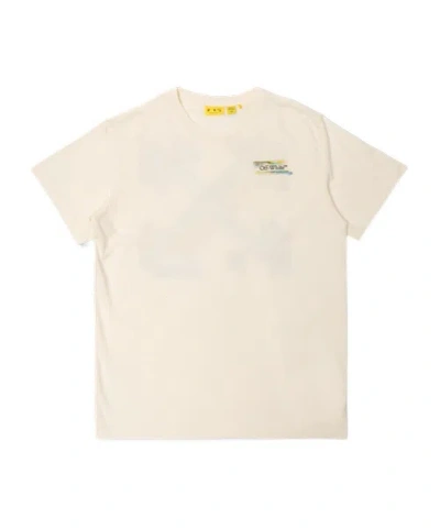 Off-white Kids' Arrows Watercolor Cotton T-shirt In Neutral