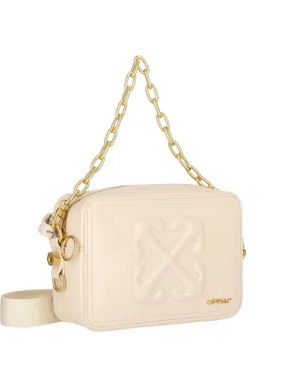 Off-white Arrows-motif Chain-link Clutch Bag In Orange