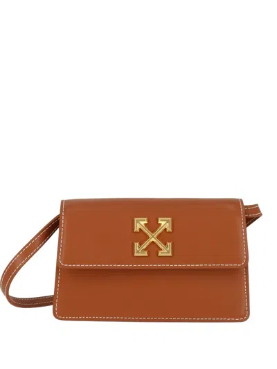 Off-white Arrows-motif Contrast-stitch Clutch Bag In Red