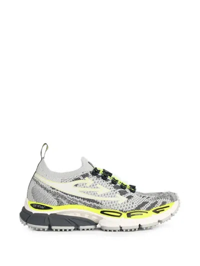 Off-white Arrows-motif Knit Sneakers In Gray