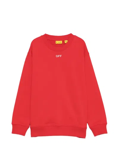 Off-white Kids' Arrows-motif Sweatshirt In Red