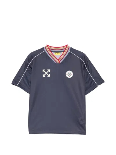 Off-white Kids' Arrows-motif T-shirt In Blue