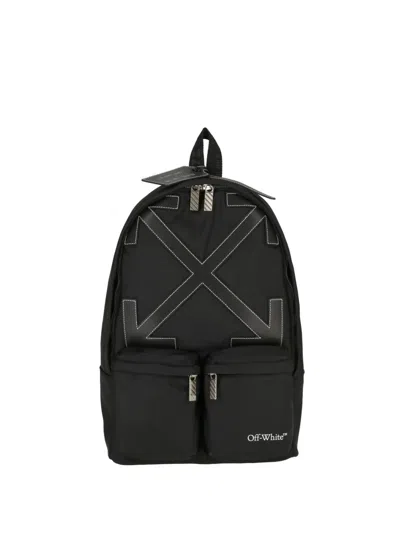 Off-white Arrows-patch Industrial Backpack In Blue