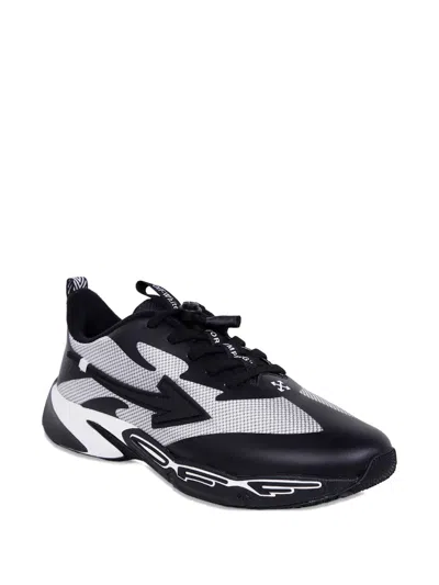 Off-white Kids' Arrows-patch Panelled Sneakers In Black