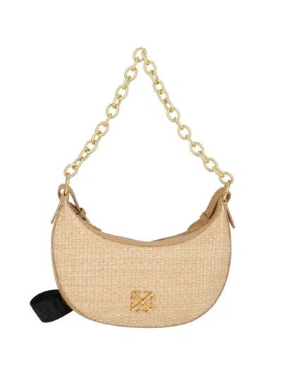 Off-white Arrows-plaque Chain-link Shoulder Bag In Black