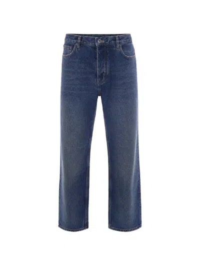 Off-white Arrows-print Jeans In Blue