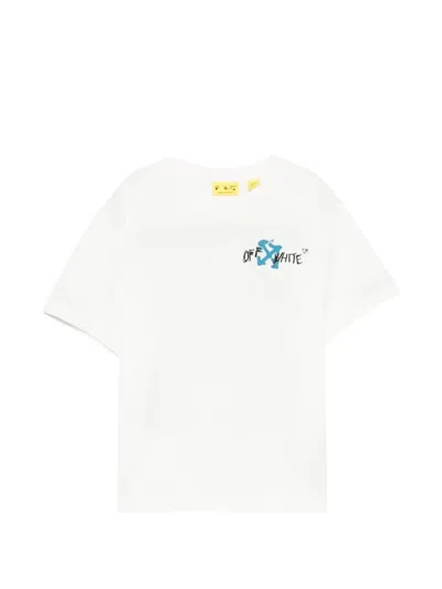 Off-white Kids' Arrows-print Jersey T-shirt In White