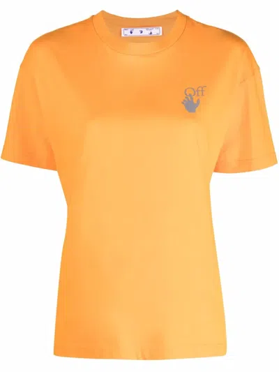 Off-white Arrows-print Logo T-shirt In Orange