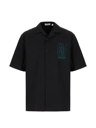 Off-white Arrows-print Poplin Shirt In Black