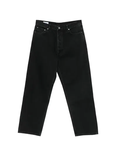 Off-white Arrows-print Straight-leg Jeans In Black