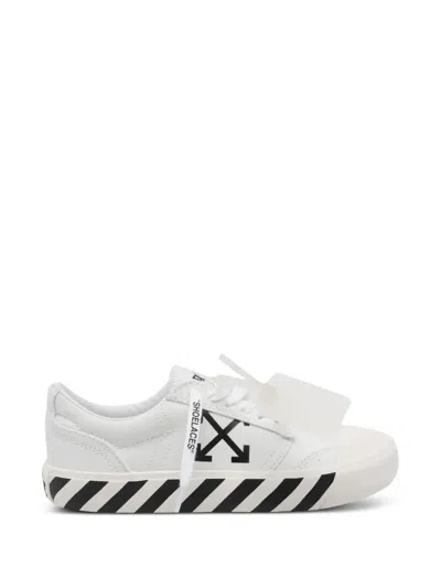 Off-white Vulcanized Sneakers With Logo Print In White