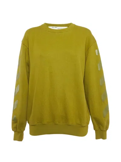Pre-owned Off-white Arrows-print Sweatshirt In Green