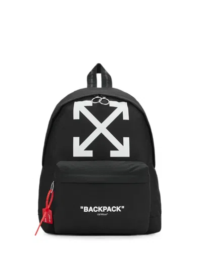 Off-white Arrows-print Zip-front Backpack In Black
