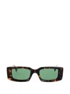 Off-white Arthur Rectangle-frame Sunglasses In Brown