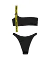 Off-white Asymmetric Bikini In Black