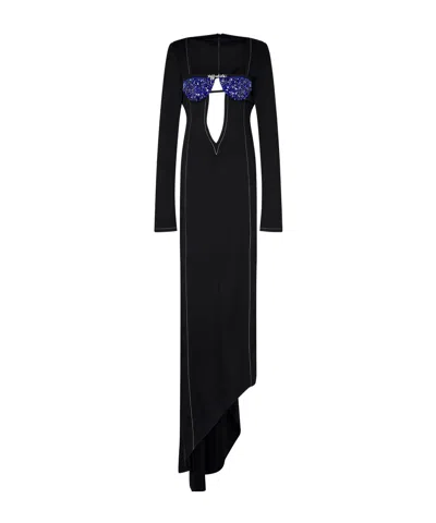 Off-white Asymmetrical Dress In Black