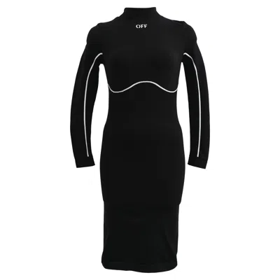 Pre-owned Off-white Athletic Off Stamp Seamless Dress In Black Polyamide