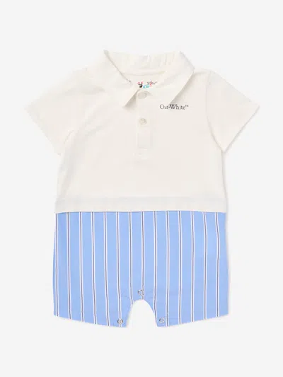 Off-white Baby Boys Bookish Mix Romper In Multi