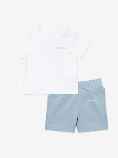 Off-white Baby Boys Scribble Diag Jersey Short Set In Multi