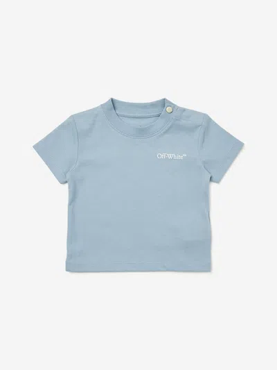 Off-white Baby Boys Scribble Diag T-shirt In Blue