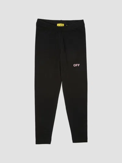 Off-white Baby Girl's, Little Girl's & Girl's Off Stamp Logo Leggings In Black