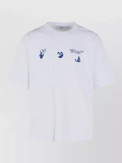 Off-white Bacco Arrow Cotton Unisex Graphic T Shirt In White