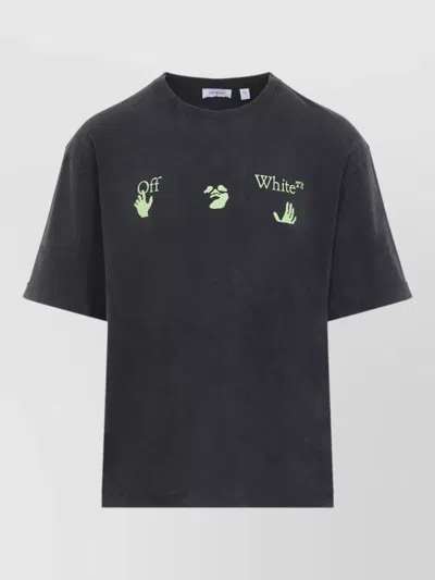 Off-white Bacco Arrow Skate Graphic Short Sleeve T-shirt In Gray