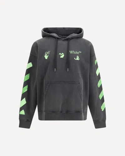 Off-white Bacco Arrow Skate Hooded Sweatshirt In Gray