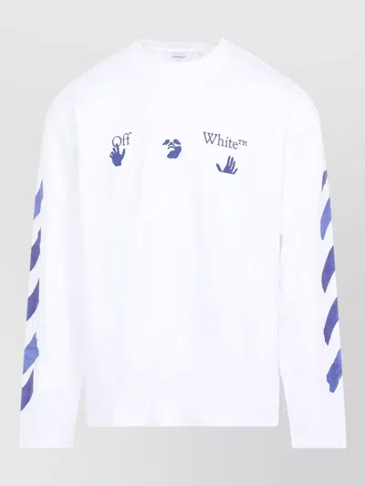 Off-white Bacco Arrow Skate Long Sleeve T Shirt In White