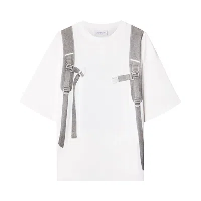 Pre-owned Off-white Backpack Skate Short-sleeve Tee 'white/black' | Men's Size Xxl