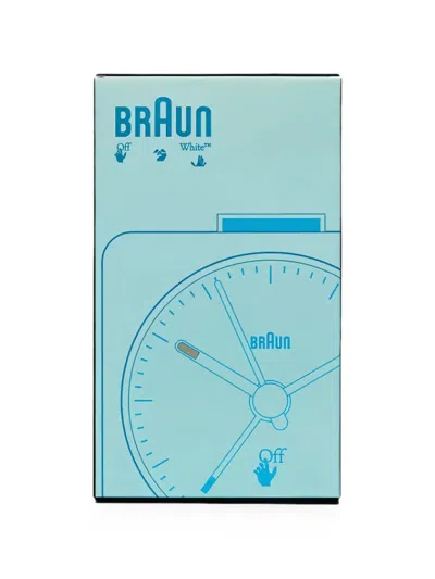 Off-white Bc02 Analog Alarm Clock In Blue
