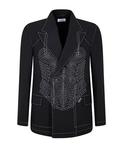 OFF-WHITE BDY STCH TUX JKT