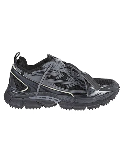 Off-white Be Right Back Black Layered Reflective Rugged Sole Sneakers In Gray