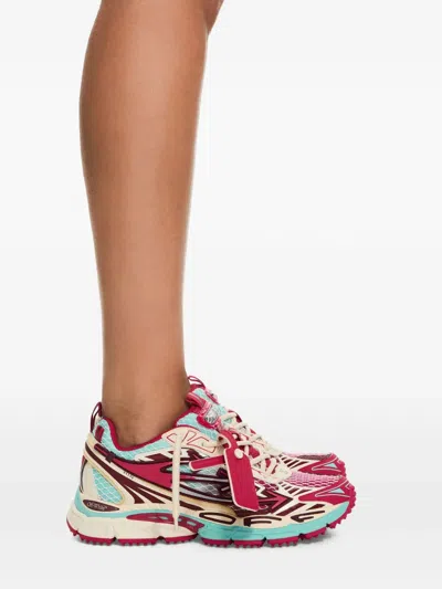 Off-white Be Right Back Fishnet Sneakers In Multi