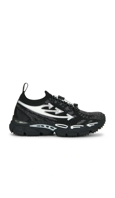 Off-white Be Right Back Knit Sneaker In Black & Silver