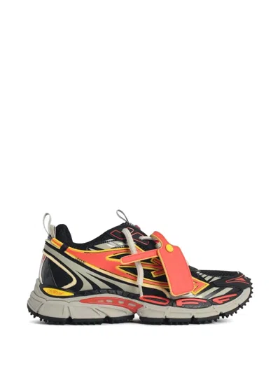 Off-white Black Coral Red M-be Right Back Mesh Sneakers In Multi