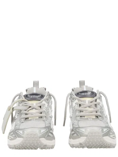 Off-white Be Right Back Layered Reflective Synthetic Sneakers In White