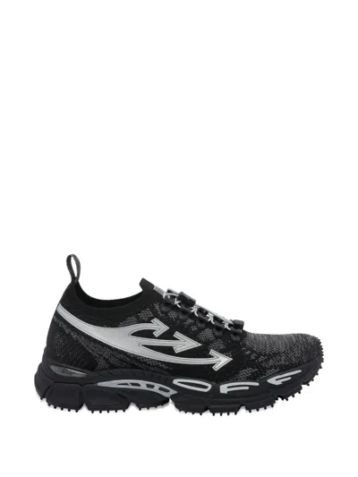 Off-white Be Right Back Logo Round-toe Sneakers In Black