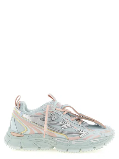 Off-white Layered Technical Mesh Sneakers In Blue