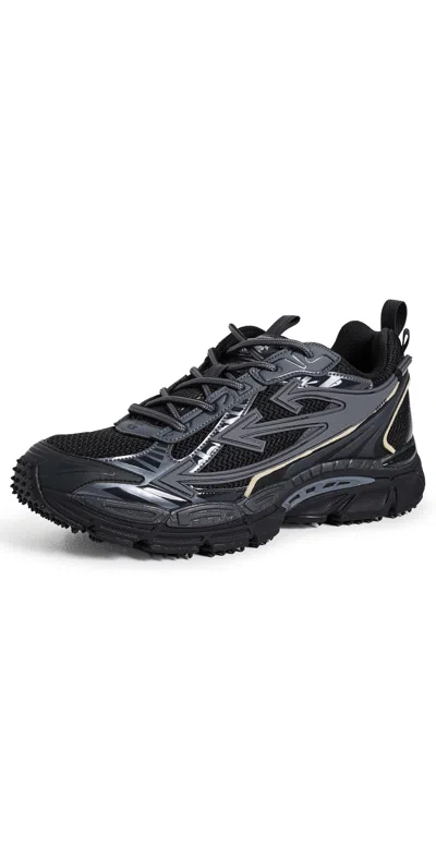 Off-white Mens Black Be Right Back Mixed-textile Low-top Trainers
