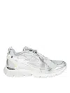 Off-white Grey Contemporary Mesh Upper Sneakers In White