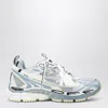 Off-white Mesh Sneakers Round Toe Rubber Sole Pull Tab In Multi