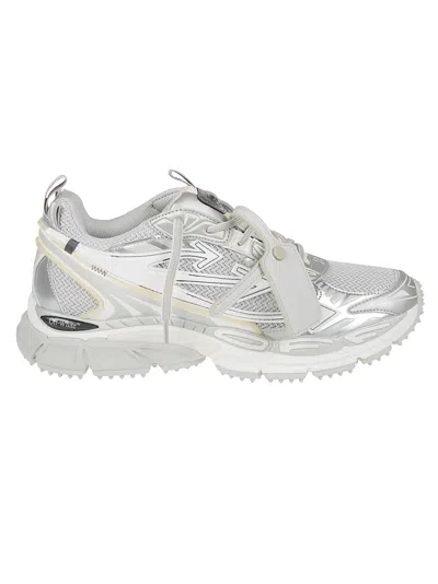 Off-white Be Right Back White Futuristic Textured Grip Sole Sneakers In Gray