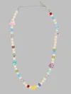 Off-white Beaded Charm Necklace In Multi