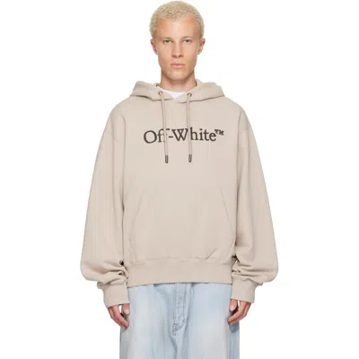 Off-white Beige Big Bookish Regular Hoodie In Neutral