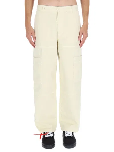 Off-white Beige Relaxed Fit Cargo Pants In Neutral